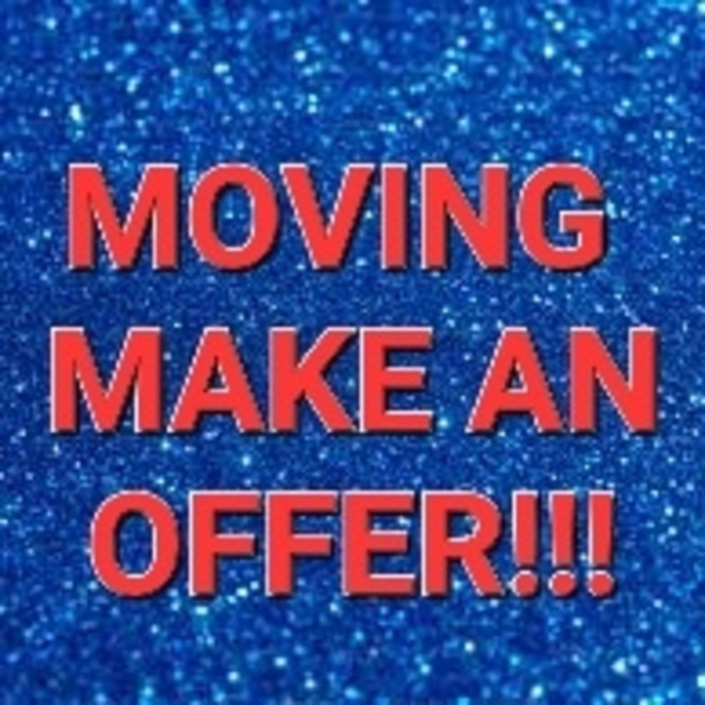 Blue Glitter Background with Red Text
